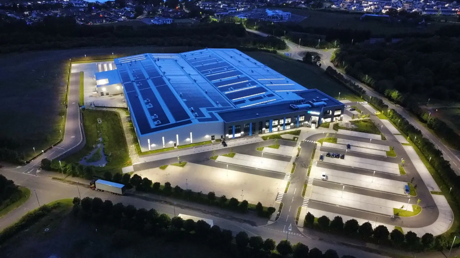 Guala Closures UK site from the air